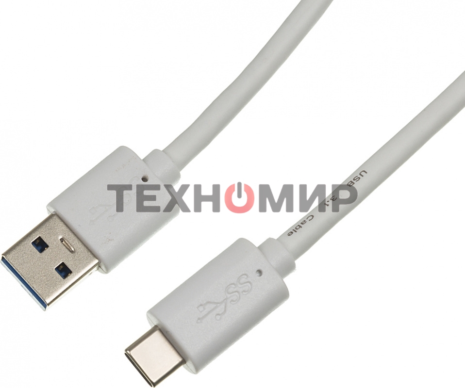 Кабель Buro BHP USB-TPC-1.8W USB 3.0 A(m) USB Type-C (m) 1.8м белый