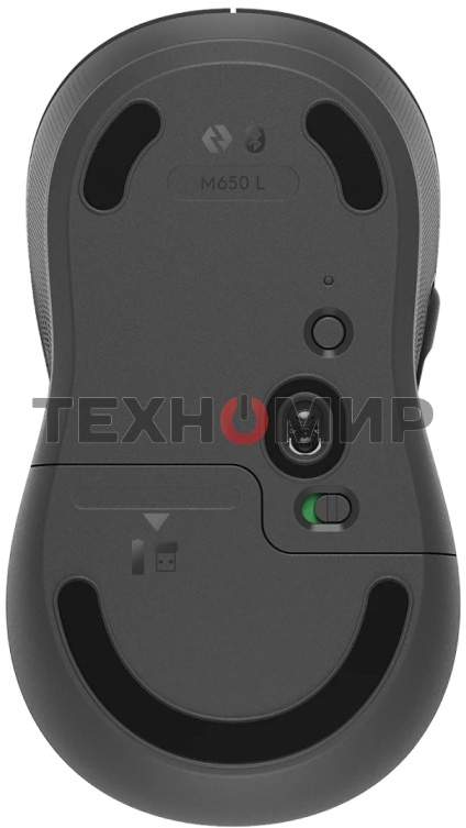 Мышь беспроводная Logitech Signature M650 графитовый, 4000 dpi, радиоканал, Bluetooth, USB, кнопки - 5
