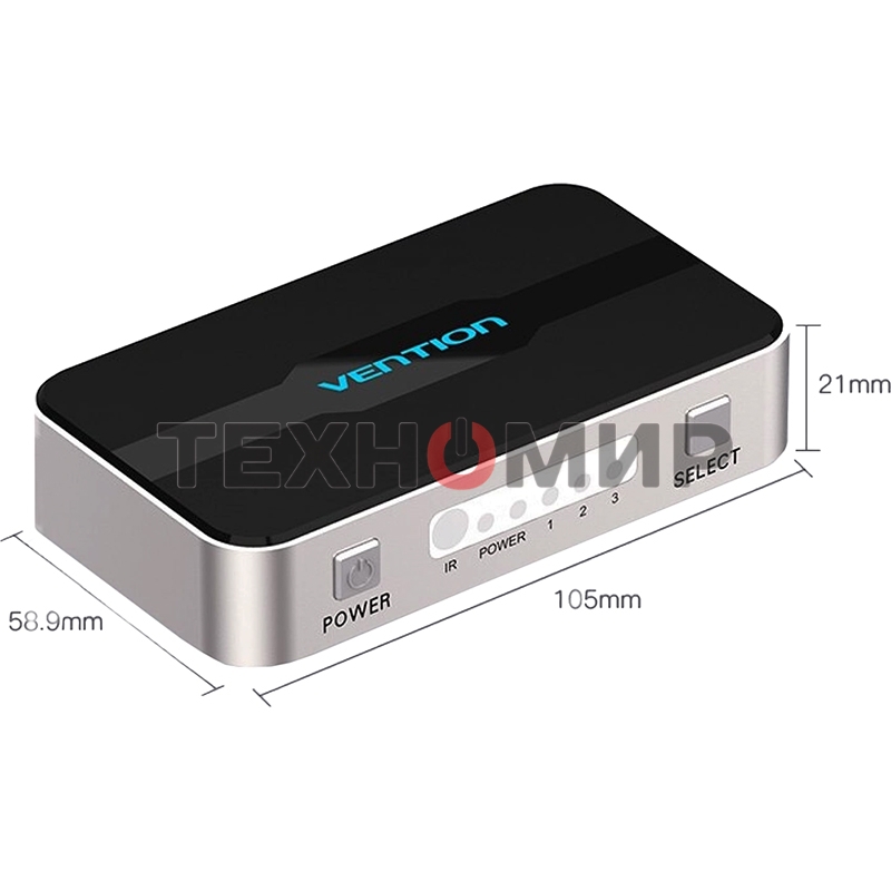 Переключатель (switch) 3x1 Vention HDMI v1.4 Переключатель (switch) 3x1 Vention HDMI v1.4