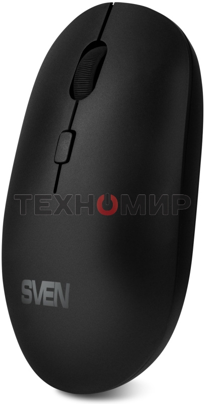 Мышь беспроводная SVEN RX-222W черный, 1800 dpi, радиоканал, Bluetooth, USB, кнопки - 4