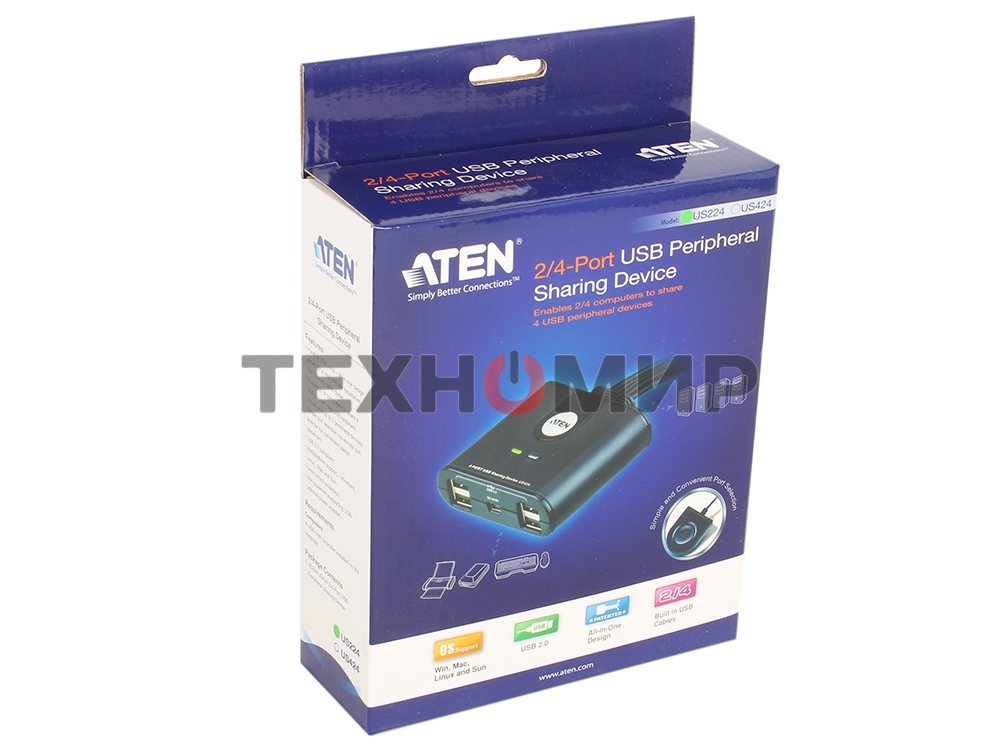 Переключатель периферийного устройства USB2 US224-AT ATEN