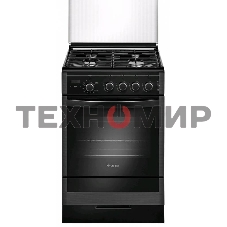 Плита газовая Gefest ПГ 5300-03 0046 черный, конфорок 4 шт, духовка 52 л, 50 см x 85 см x 58.5 см