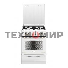Плита газовая Gefest ПГ 6100-02 0181 белый, конфорок 4 шт, духовка 52 л, 60 см x 85 см x 60 см