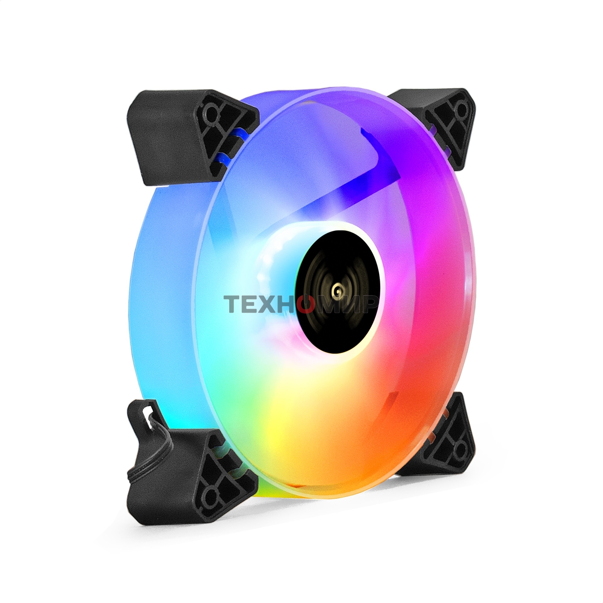 Вентилятор для корпуса ExeGate EX12025H6PYH-PWM.ARGb черный/белый, 120 мм, 1200 об/мин, 33 дБ, 6 pin