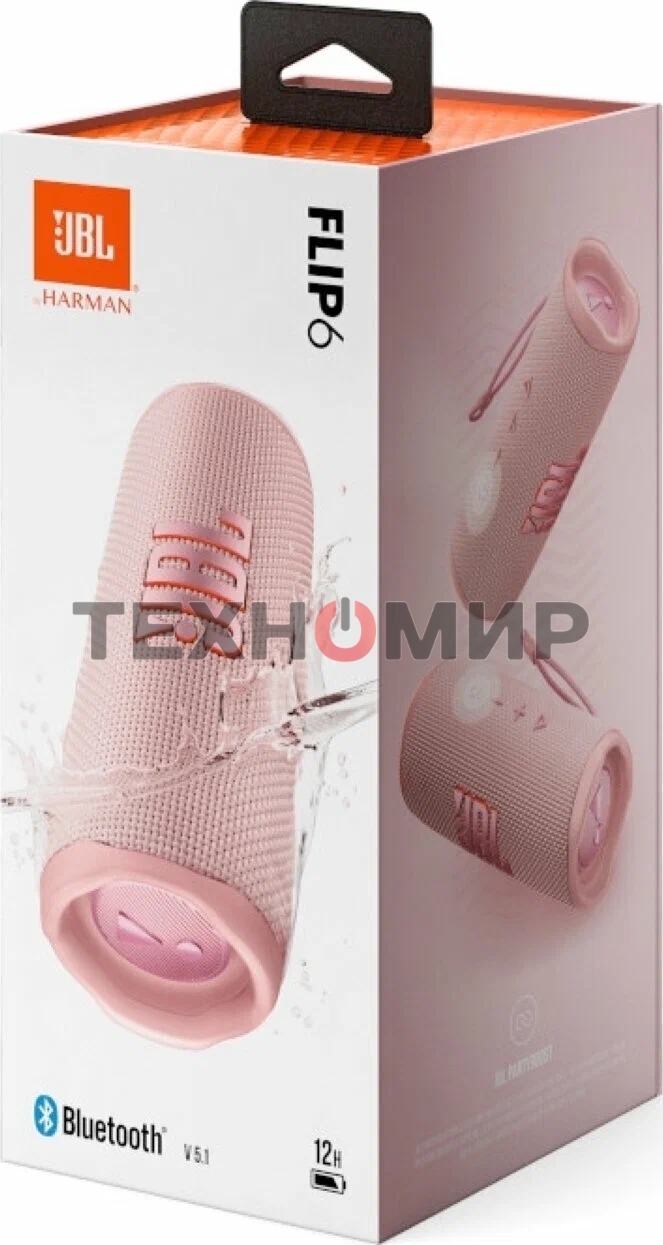 Портативная акустика JBL Flip 6, розовый