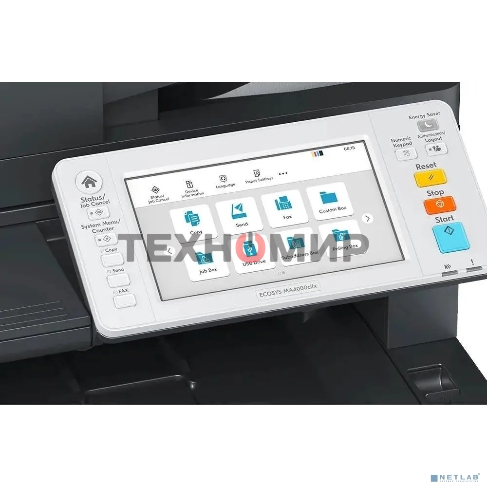 МФУ лазерное Kyocera Ecosys MA4000cix (1102Z43NL0), A4, цветной, печ. до 40 стр/мин., скан. 120 стр/мин. (ч/б) 100 стр/мин. (цвет), 1200 x 1200 dpi (печать) 600x600dpi (скан.), USB, RJ-45, Air Print, Mopria