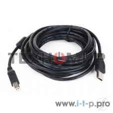 Кабель Gembird USB 2.0 PRO для соед. 3.0м AM/BM позол.конт., фер.кол., пакет
