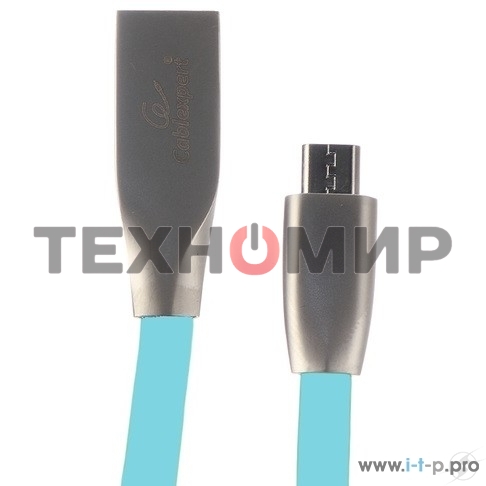 Кабель USB2.0 Cablexpert CC-G-mUSB01Bl-1M, AM/microB, серия Gold, длина 1м, синий, блистер