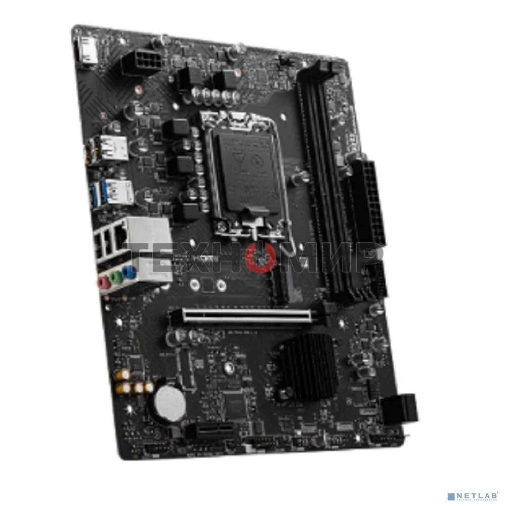 Материнская плата MSI PRO H610M-S DDR4, LGA 1700, Intel H610, 2xDDR4, 2xSATA, 1xM.2, 1xPCIe 4.0 x16, 1xPCIe 3.0 x1, 1xHDMI, 1x1Gb LAN, 4xUSB 2.0, 2xUSB 3.2 Gen 1, 3x3.5 мм, 7.1, Micro-ATX