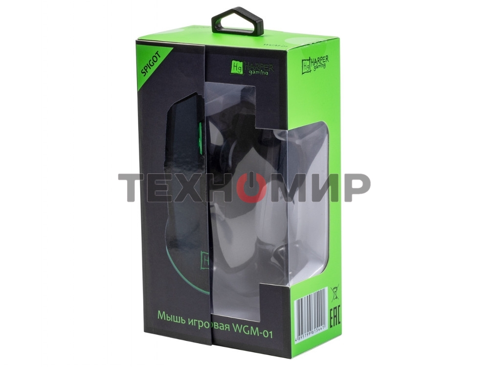 Мышь беспроводная Harper Gaming Spigot WGM-01 черный, 4000 dpi, радиоканал, USB, кнопки - 7