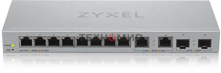 Коммутатор Zyxel XGS1210-12-ZZ0102F 8x1 Гбит/с 2x2.5 Гбит/с 2SFP+ управляемый