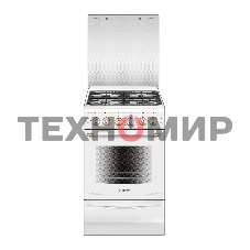 Плита газовая Gefest ПГ 5100-02 0181 белый, конфорок 4 шт, духовка 52 л, 50 см x 85 см x 58.5 см