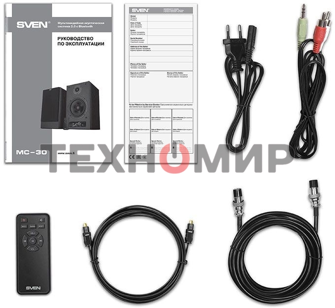 Акустическая система SVEN АС MC-30, черный (200 Вт, Bluetooth, пульт, Optical)