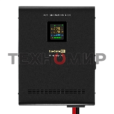 Комплект источника бесперебойного питания Exegate EX296005RUS + батарея 45Aч EX285666RUS 4шт (инвертор, синус, для котла, настенный) ExeGate FineSine SX-7000.LCD.AVR.2SH.T <7000VA/5000W, чистая синусоида, цветной LCD-дисплей, AVR, 2*Schuko+клеммы, линейно