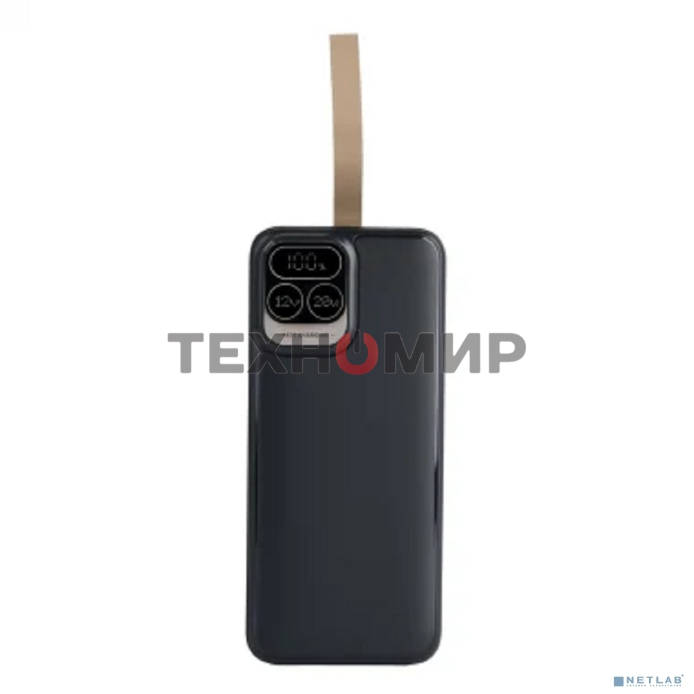 Портативный аккумулятор Perfeo Powerbank Atomic Age 30000 mAh/LED дисплей/PD + QC 3.0/Type-C/2 USB/Выход: 5A, max 22.5Wчерный (PF_E1478)