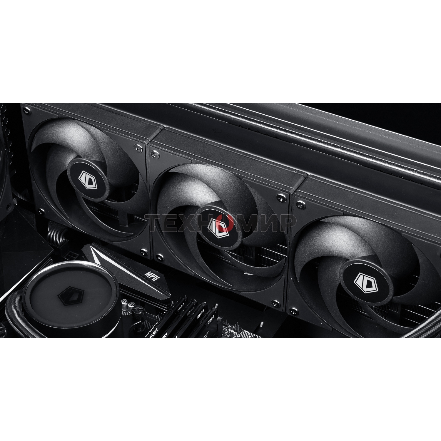 Вентилятор для корпуса ID-Cooling AS-140-K черный, 140 мм, 1800 об/мин, 24.9 дБ, 4 pin