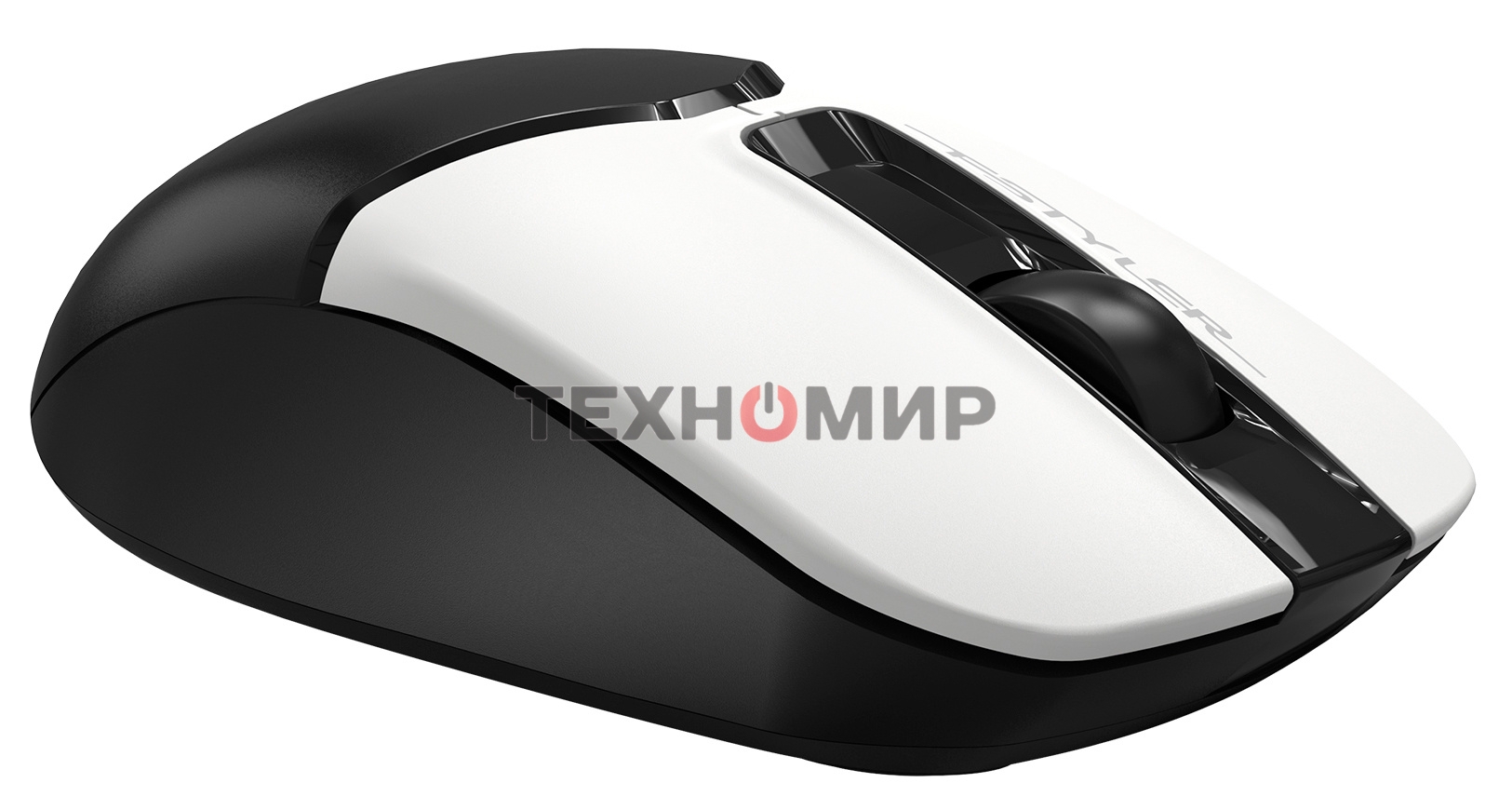Мышь беспроводная A4Tech Fstyler FB12 белый/черный, 1200 dpi, радиоканал, Bluetooth, USB, кнопки - 3