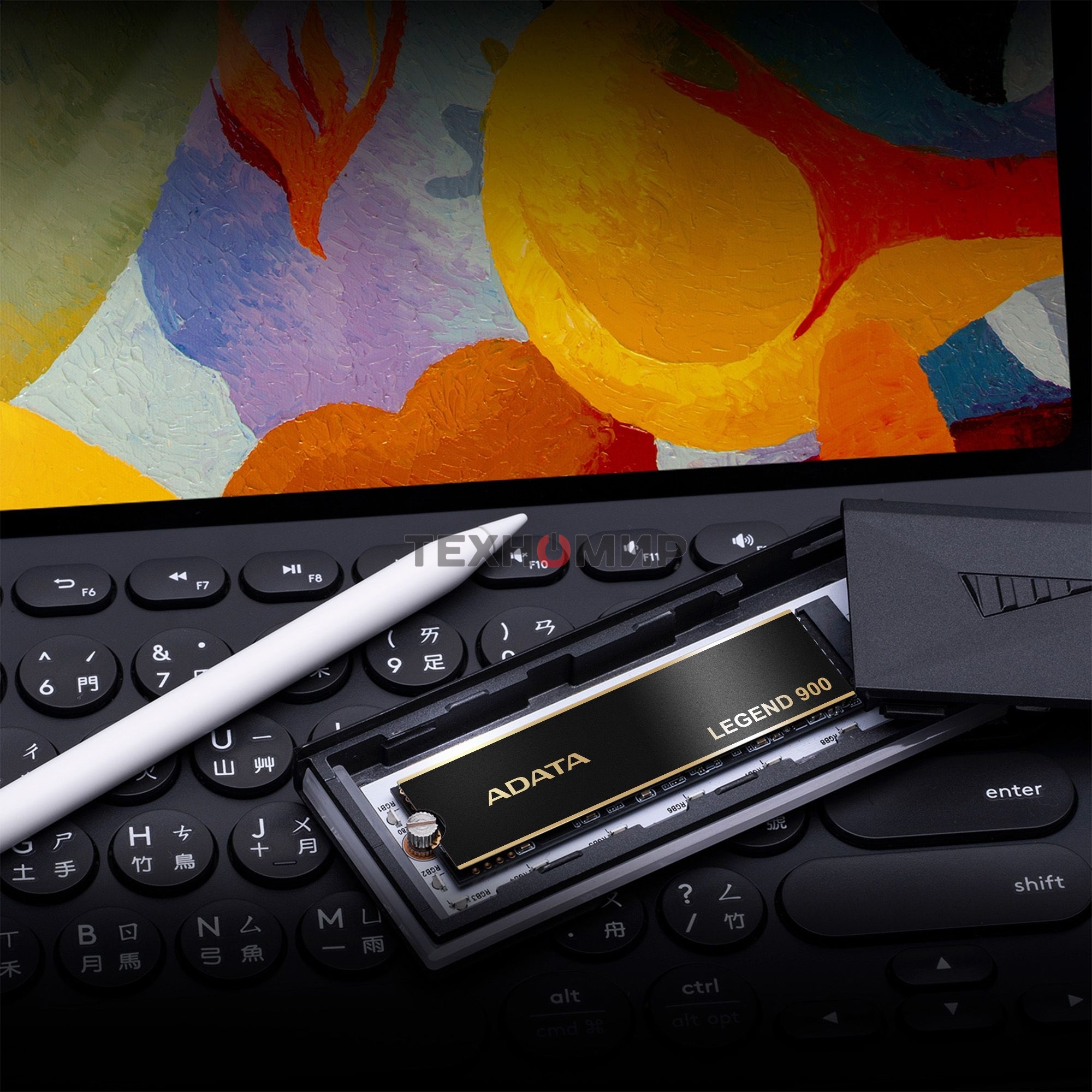 Накопитель SSD ADATA LEGEND 900, 512Gb, PCIe 4.0 x4, M.2 2280, NVMe, R/W 6200/2300, с радиатором