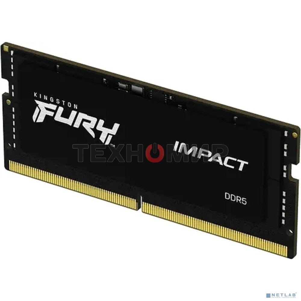Оперативная память Kingston Fury Impact, DDR5, 8GB (1x8GB), 4800MHz, CL38 SO-DIMM