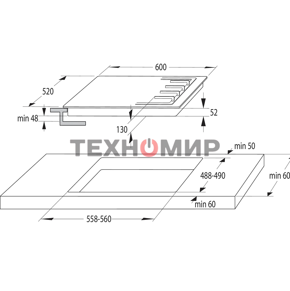 Газовая варочная панель Gorenje GW642SYW белый