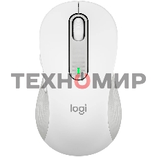 Мышь беспроводная Logitech Signature M650 L белый, 4000 dpi, радиоканал, Bluetooth, USB, кнопки - 5