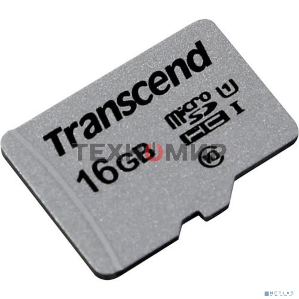 Флеш карта microSD 16Gb Transcend microSDHC Class 10 UHS-1 U1, (без адаптера), TLC