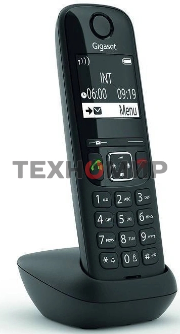 Дополнительная трубка Dect Gigaset AS690HX черный для AS690