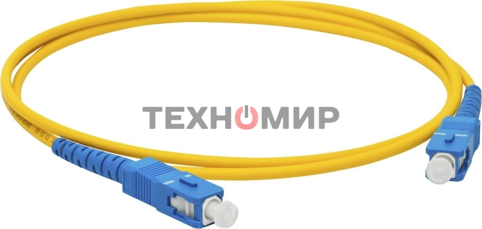 Патч-корд оптический LANMASTER, LSZH, дуплексный, SC/UPC-SC/UPC, SM, 2.0 м