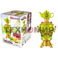 Электросамовар ЭЛИС ЭЛ-4023 (Мощность 2200 Вт, емкость, 4.0л, корпус из нерж. стали, съемный шнур, полированное покрытие корпуса, функция поддержания температурного режима, индикатор работы, дисковый нагреват. элемент, керамический заварной чайник 1.0л)