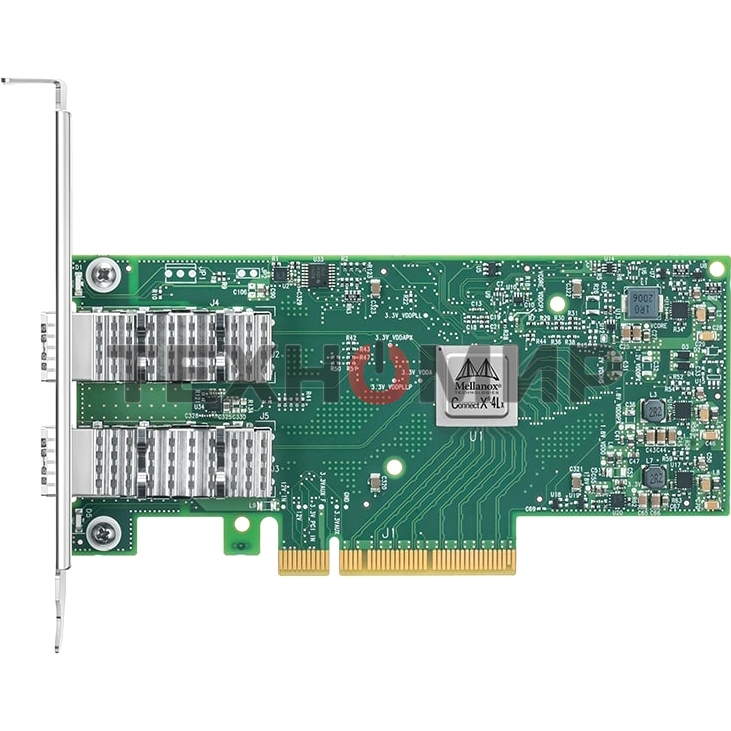 Сетевая карта ConnectX-4 Lx EN network interface card, 25GbE dual-port SFP28, PCIe3.0 x8, tall bracket, SR-IOV, TCP/UDP, MPLS, VxLAN, NVGRE, GENEVE, iSER, NFS RDMA, SMB Direct, ROHS R6