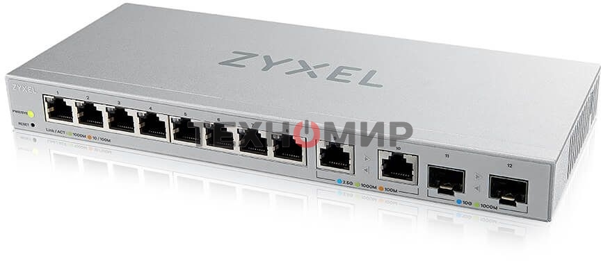Коммутатор Zyxel XGS1210-12-ZZ0102F 8x1 Гбит/с 2x2.5 Гбит/с 2SFP+ управляемый