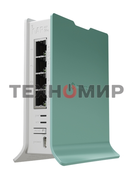 Роутер беспроводной MikroTik hAP ax lite (L41G-2AXD) AX600 10/100/1000BASE-TX голубой
