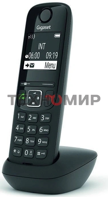 Дополнительная трубка Dect Gigaset AS690HX черный для AS690