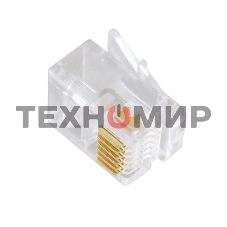 Вилка телефонная Cablexpert MP-6p6c, контакты 3m