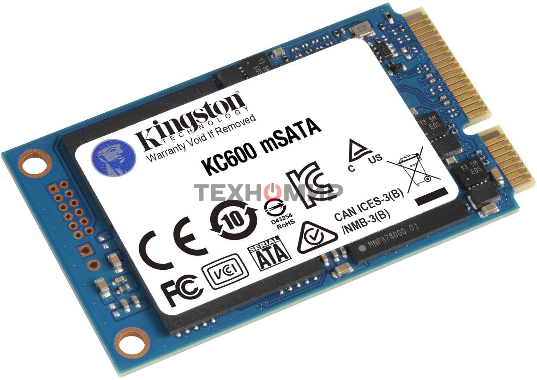Накопитель SSD Kingston KC600, 256Gb, mSATA, R/W 550/500