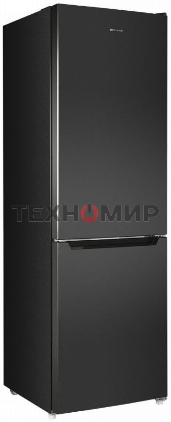 Холодильник Maunfeld MFF185SFSB черный мат. двухкамерный 211/104л морозилка снизу