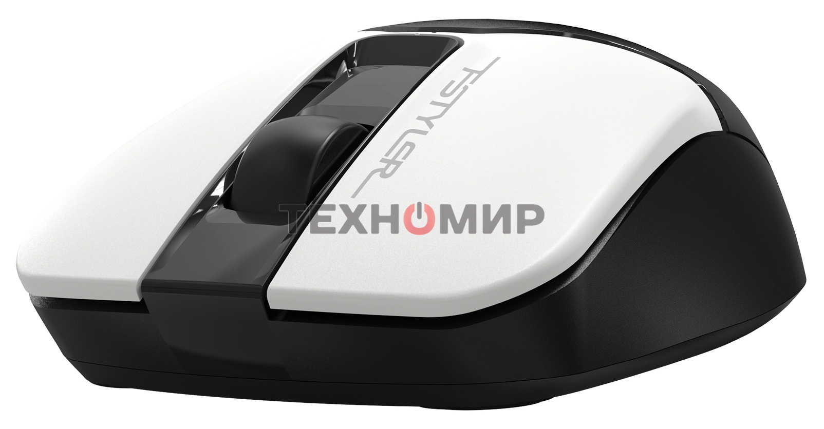 Мышь беспроводная A4Tech Fstyler FB12 белый/черный, 1200 dpi, радиоканал, Bluetooth, USB, кнопки - 3