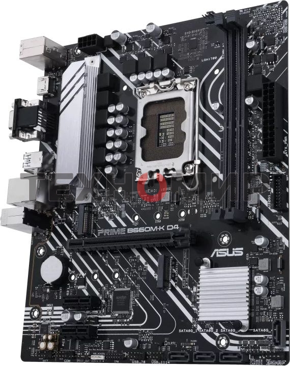 Материнская плата ASUS PRIME B660M-K D4, Socket LGA 1700, Intel B660, 2xDDR4, 4xSATA, 2xM.2, 1xPCIe 4.0 x16, 2xPCIe x1, 1xHDMI, 1xVGA, 1x 1Gb LAN, 4xUSB-A 3.2 Gen 1, 2xUSB-A 2.0, 3x3.5 мм, 7.1, mATX