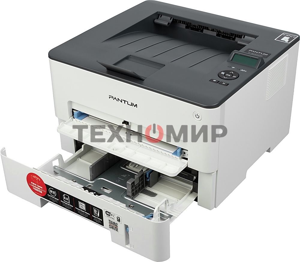 Принтер лазерный Pantum P3010DW, A4, ч/б, печ. до 30 стр/мин., 1200 x 1200 dpi, USB, RJ-45, Wi-Fi, NFC, {проектная модель}