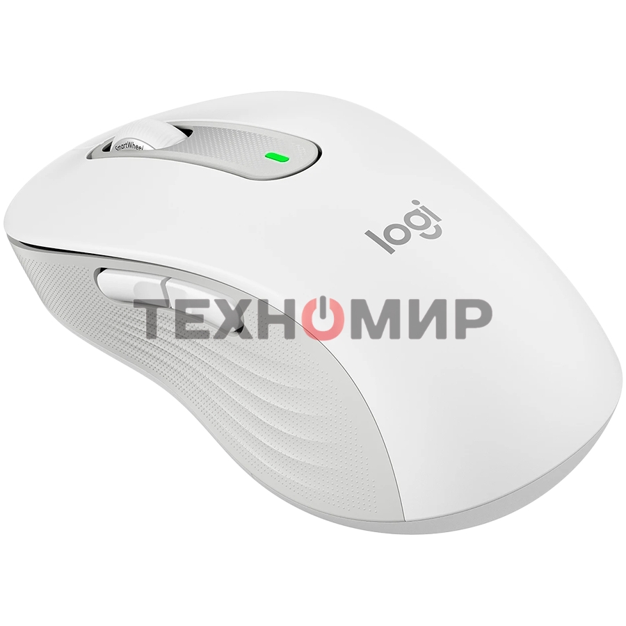 Мышь беспроводная Logitech Signature M650 L белый, 4000 dpi, радиоканал, Bluetooth, USB, кнопки - 5