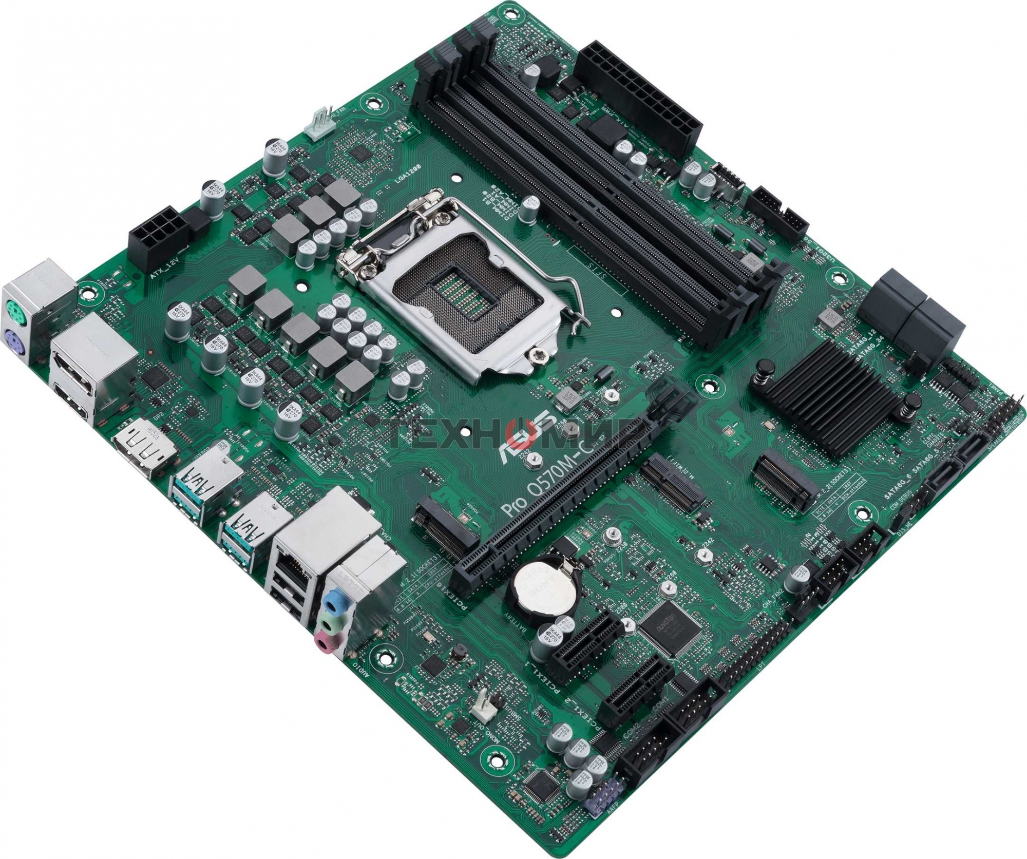 Материнская плата ASUS Pro Q570M-C/CSM, LGA1200, Intel Q570, 4xDDR4, 6xSATA, 2xM.2, 1xPCIe 4.0/3.0 x16, 2xPCIe 3.0 x1, 2xDisplayPort, 1xHDMI, 1x 1Gb LAN, 4xUSB 3.2 Gen 2 (Type-A), 2xUSB 2.0 (Type-A), 3x3.5 мм, 7.1, mATX