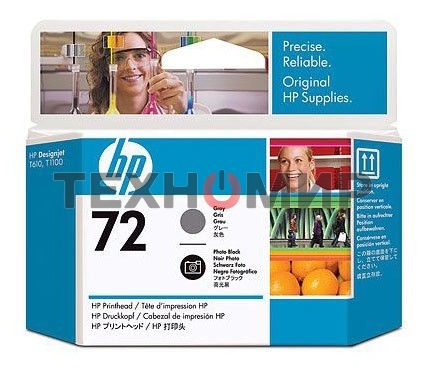 Печатающая головка HP №72 C9380A фото черный/серый печатающая головка для HP DJ T1100/T610