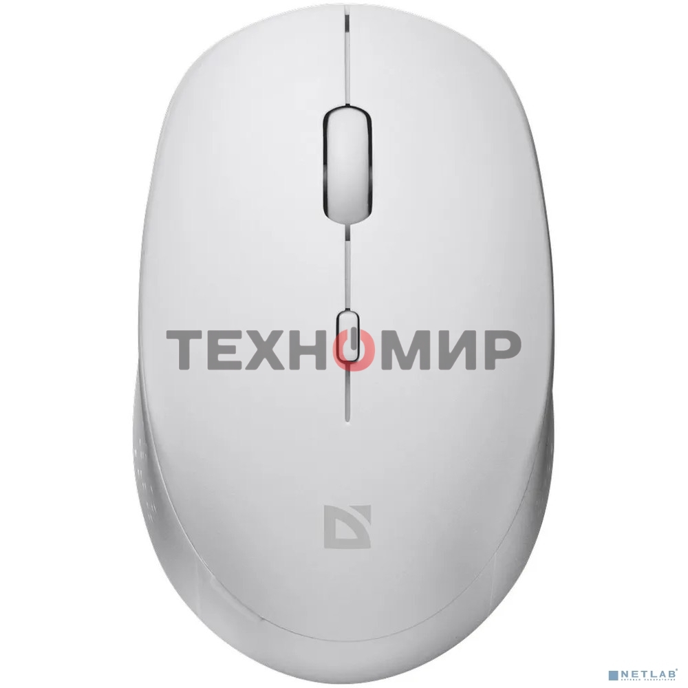 Мышь беспроводная Defender Auris MB-027 белый, 1600 dpi, радиоканал, USB, кнопки - 4