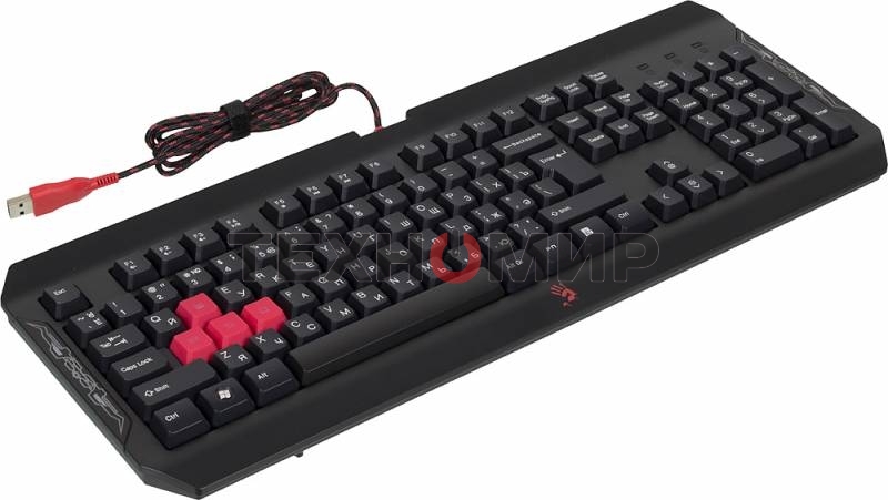 Клавиатура проводная A4Tech Bloody Q100 USB черный