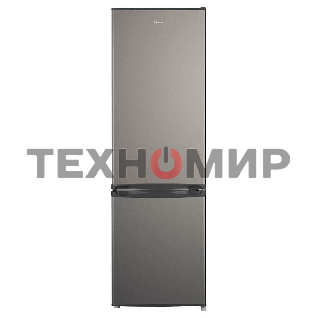 Холодильник Evelux FS 2220 X серый двухкамерный 188/64л морозилка снизу