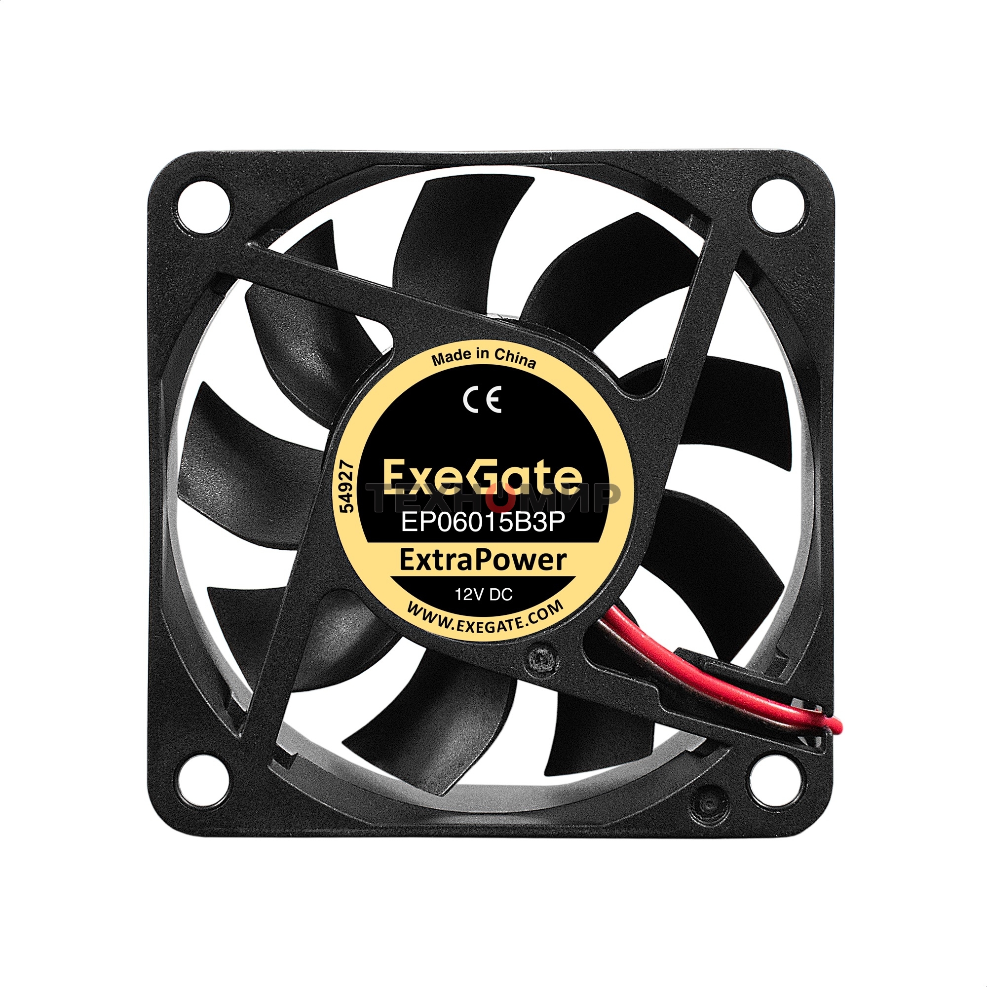 Вентилятор для корпуса ExeGate ExtraPower EP06015B3P черный, 60 мм, 5000 об/мин, 34 дБ, 3 pin