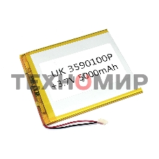 Аккумулятор Li-Pol (батарея) 3.5x90x100мм 2pin 3.7V/5000mAh