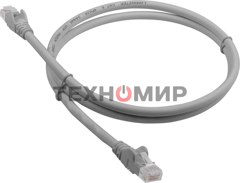 Патч-корд LANMASTER LSZH UTP cat.6, 3.0 м, серый
