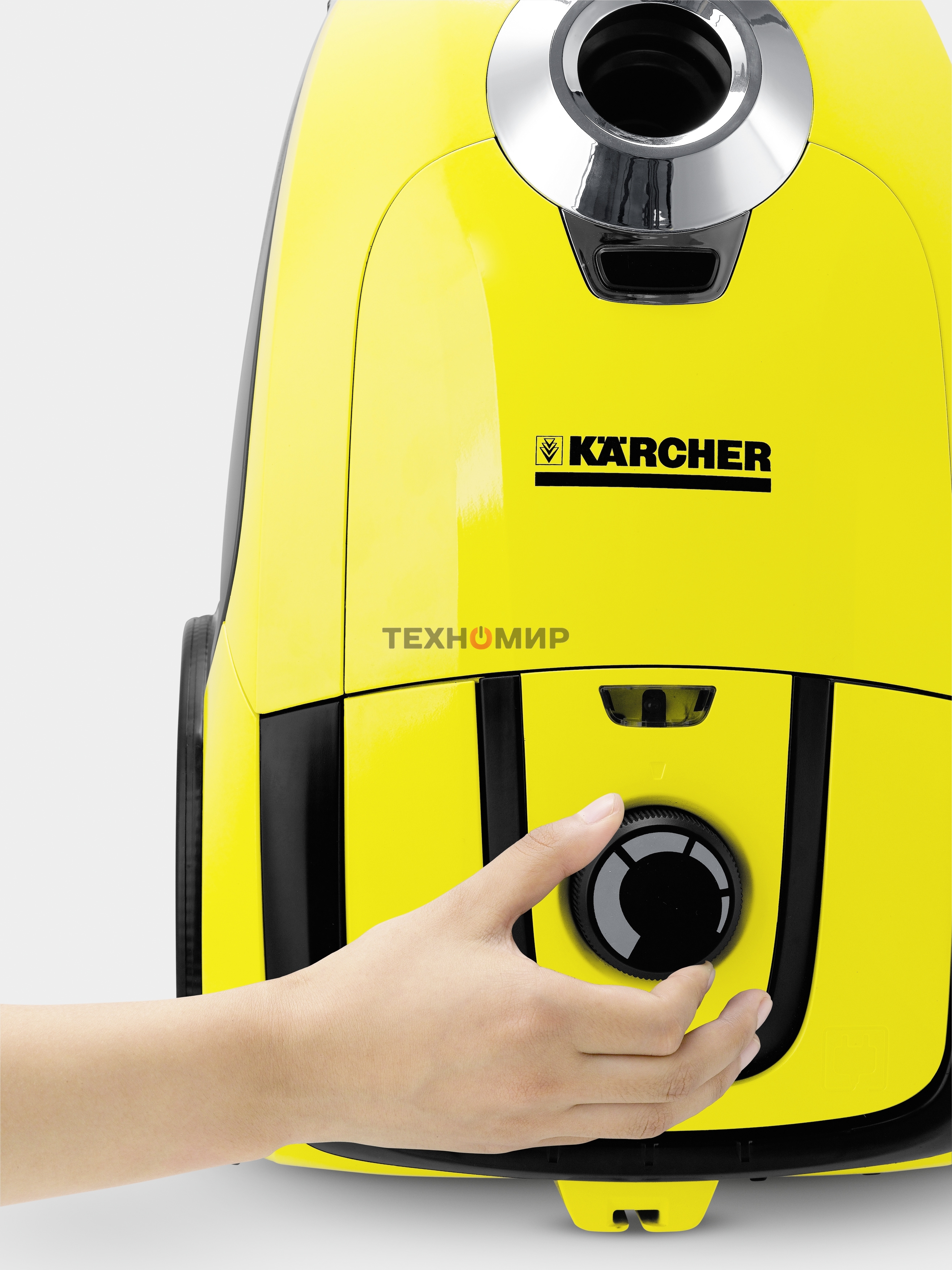 Пылесос Karcher VC2 желтый, 700 Вт, уборка сухая, пылесборник мешок 2,8 л