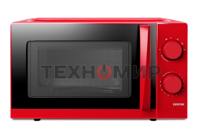 Микроволновая печь Centek CT-1571 красный, 20 л, 700 Вт, переключатели - поворотный механизм